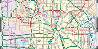 Mapa dzielnicy Dallas, w stanie Teksas