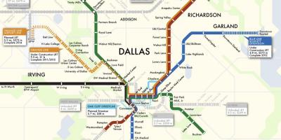 Mapa Dallas metra