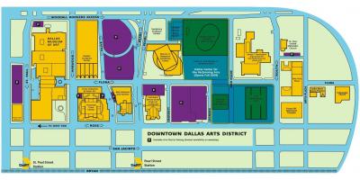 Mapa Dallas arts district