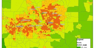 Mapa Dallas the metroplex