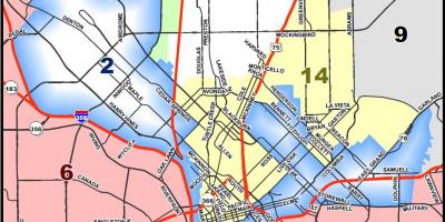 Miasto Dallas zagospodarowania przestrzennego mapie