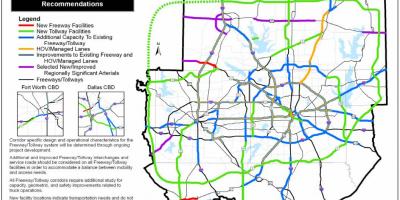 Dallas płatnych drogach mapie