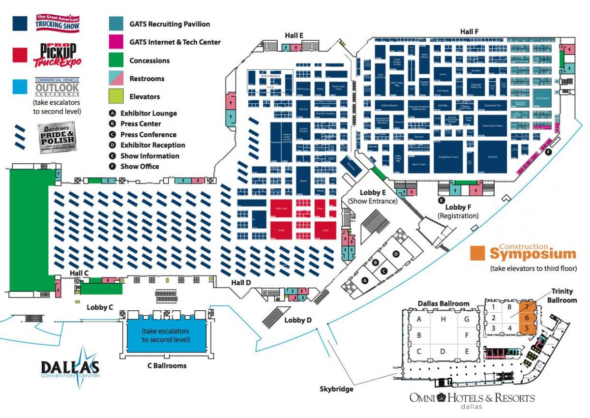 mapa Dallas centrum kongresowe