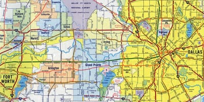 Mapa dróg Dallas