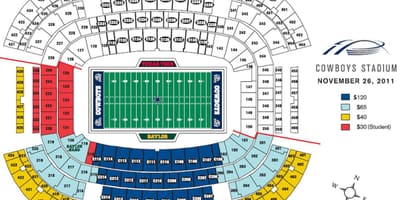 Dallas Ковбойз stadionu mapie miejsce