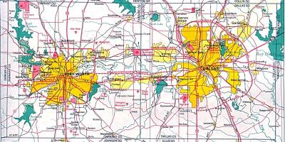 Mapa Północnej Dallas
