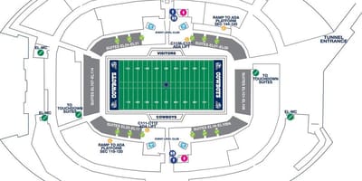 Kowboje parking mapę stadionu