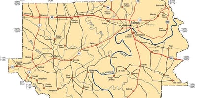 Mapa hrabstwa Dallas
